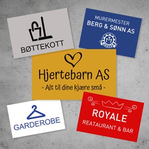 Plastskilt gravert