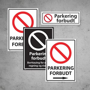 Parkering forbudt skilt